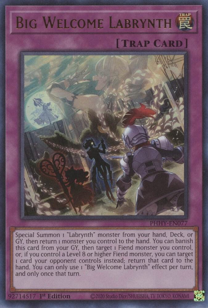 Big Welcome Labrynth PHHY-EN077 card from Photon Hypernova