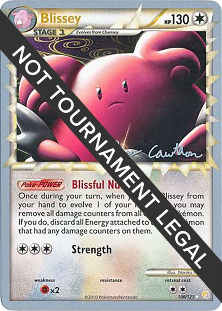 Blissey - 2011 (Ross Cawthon) 106/123 card from World Championship Decks