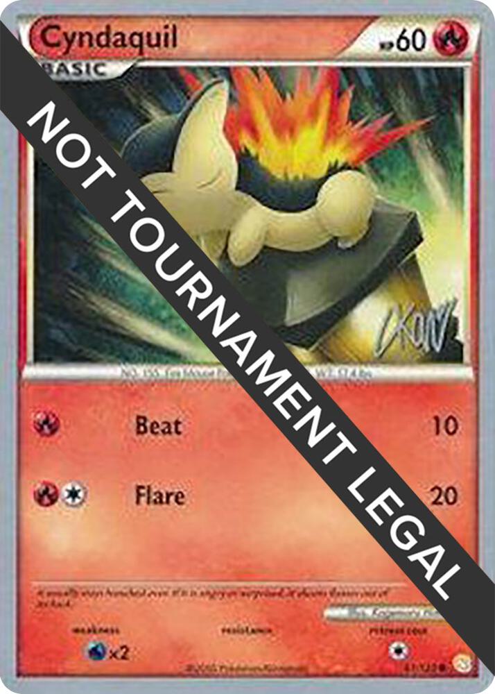 Cyndaquil - 2011 (Christopher Kan) 61/123 card from World Championship Decks