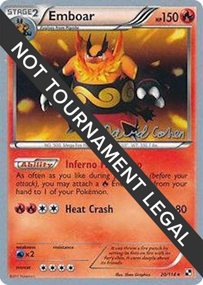 Emboar - 2011 (David Cohen) 20/114 card from World Championship Decks