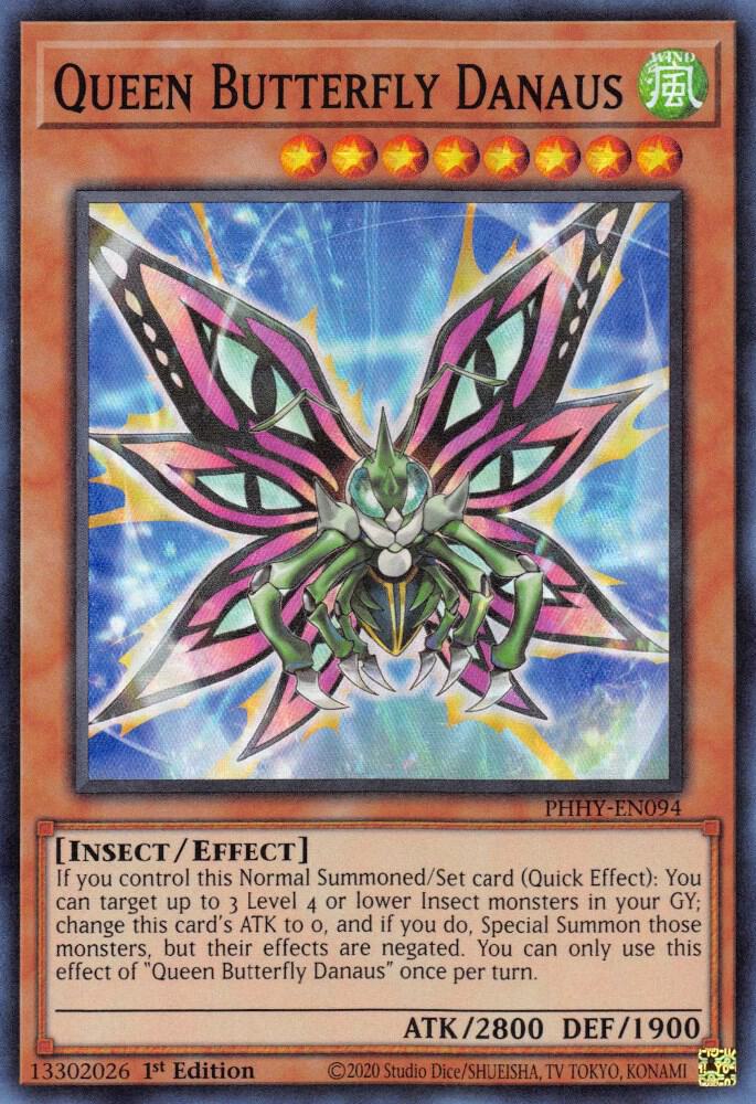 Queen Butterfly Danaus PHHY-EN094 card from Photon Hypernova