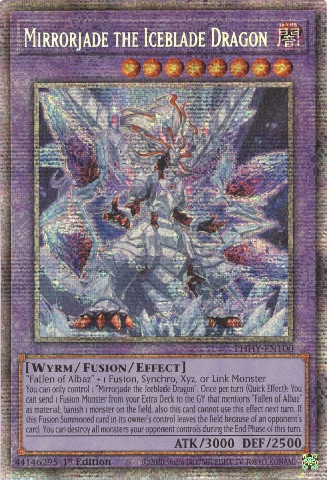 Mirrorjade the Iceblade Dragon (Starlight Rare) PHHY-EN100 card from Photon Hypernova