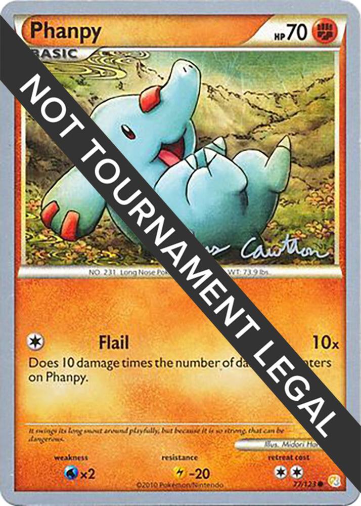 Phanpy - 2011 (Ross Cawthon) 77/123 card from World Championship Decks