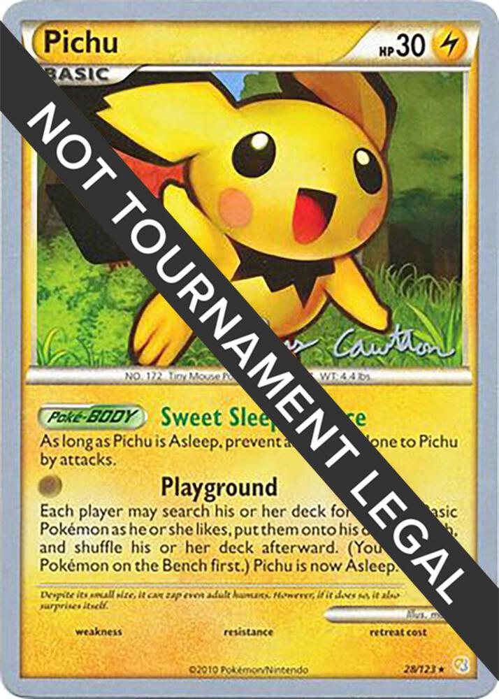 Pichu - 2011 (Ross Cawthon) 28/123 card from World Championship Decks