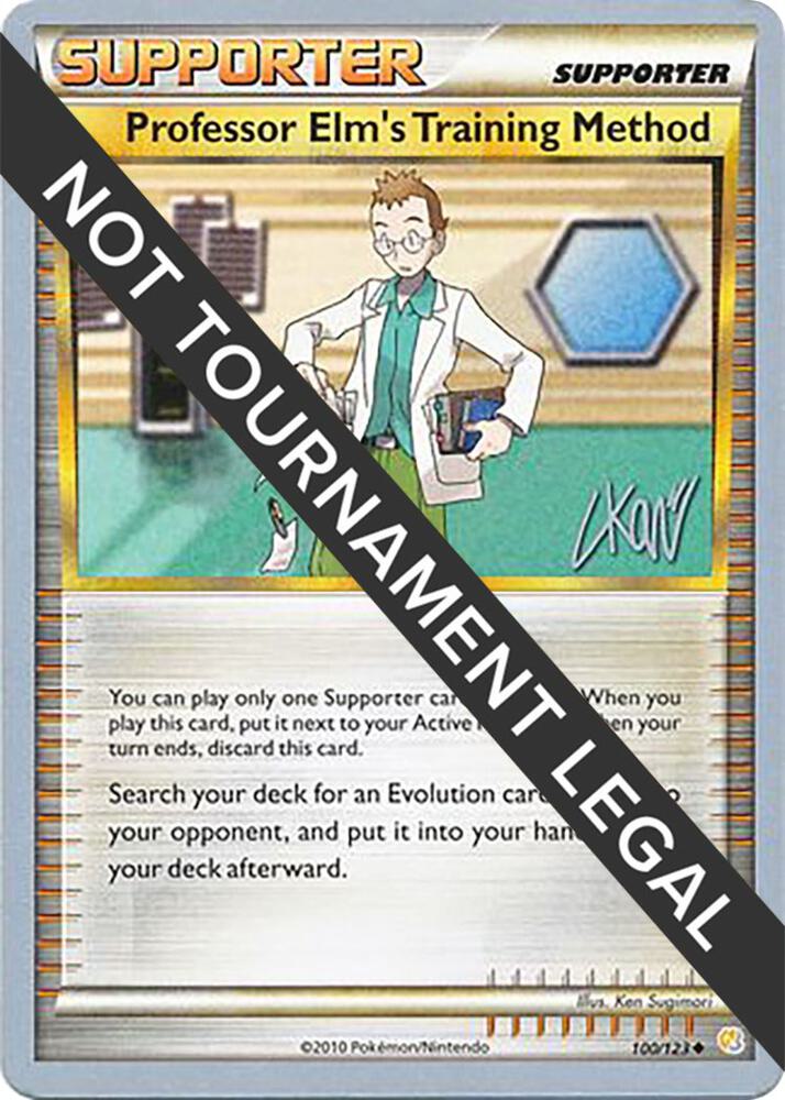 Professor Elm's Training Method - 2011 (Christopher Kan) 100/123 card from World Championship Decks