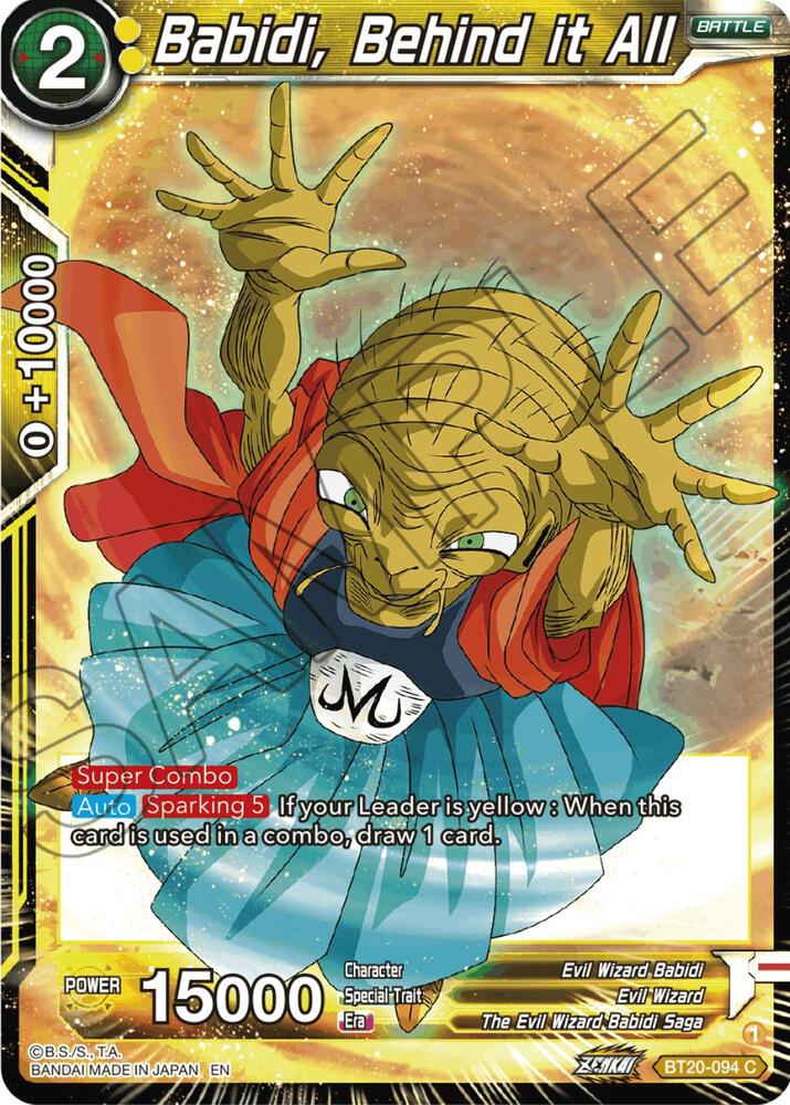 Babidi, Behind it All BT20-094 card from Power Absorbed