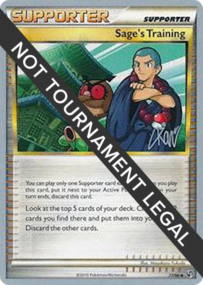 Sage's Training - 2011 (Christopher Kan) 77/90 card from World Championship Decks