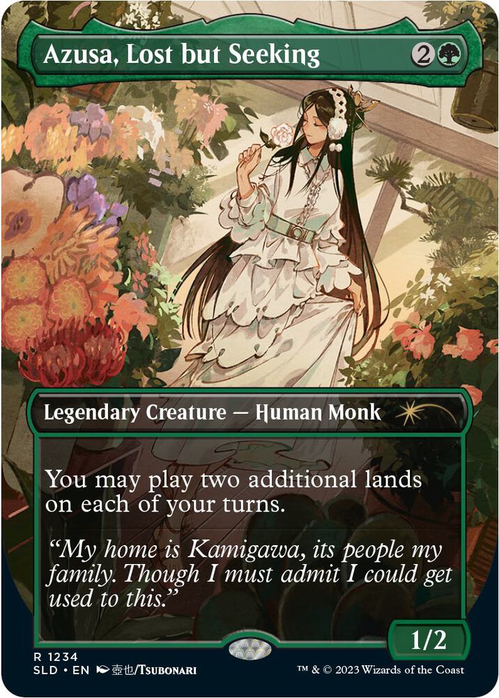 Azusa, Lost but Seeking 1234 card from Secret Lair Drop Series