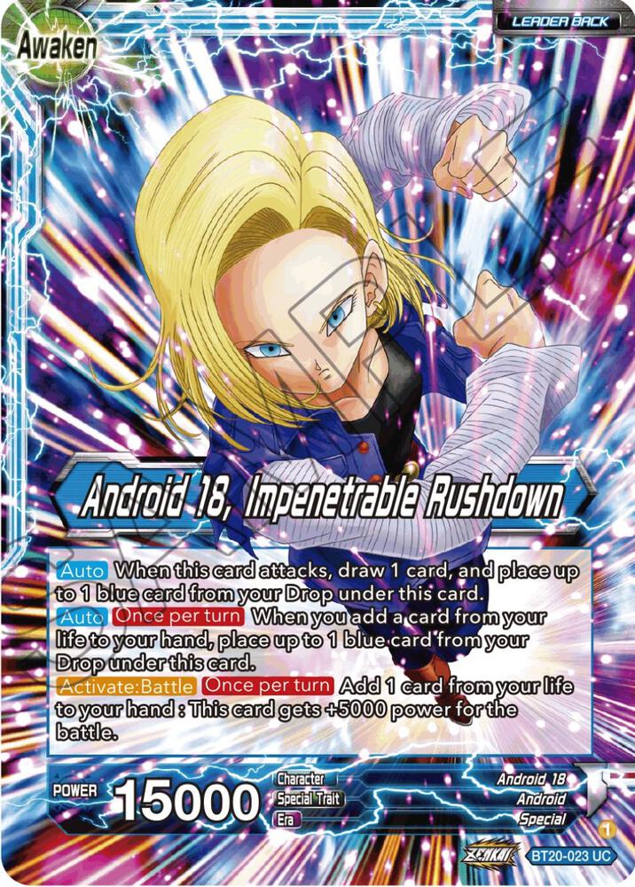 Android 18 // Android 18, Impenetrable Rushdown BT20-023 card from Power Absorbed