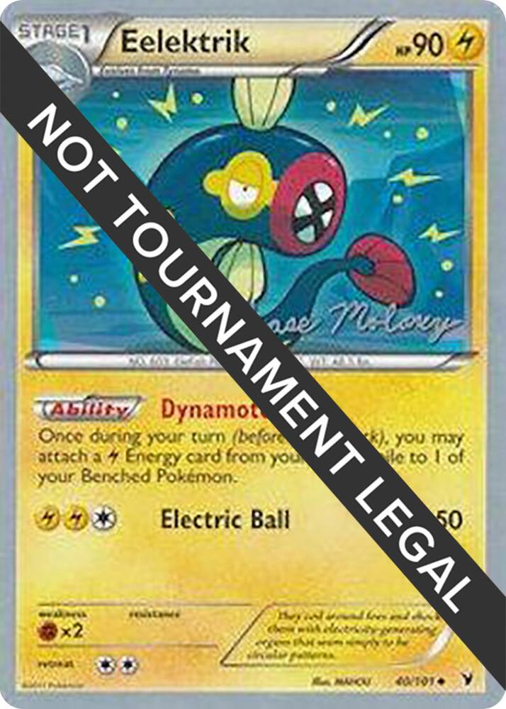 Eelektrik - 2012 (Chase Moloney) 40/101 card from World Championship Decks