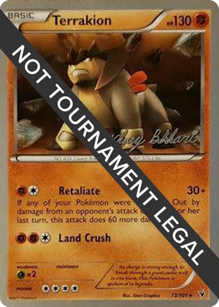 Terrakion - 2012 (Zachary Bokhari) 73/101 card from World Championship Decks