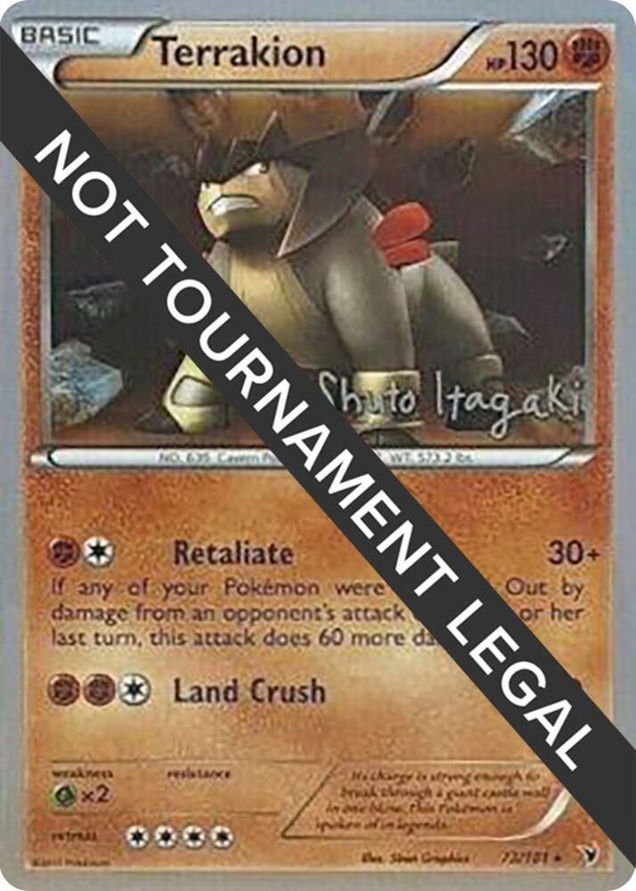 Terrakion - 2012 (Shuto Itagaki) 73/101 card from World Championship Decks