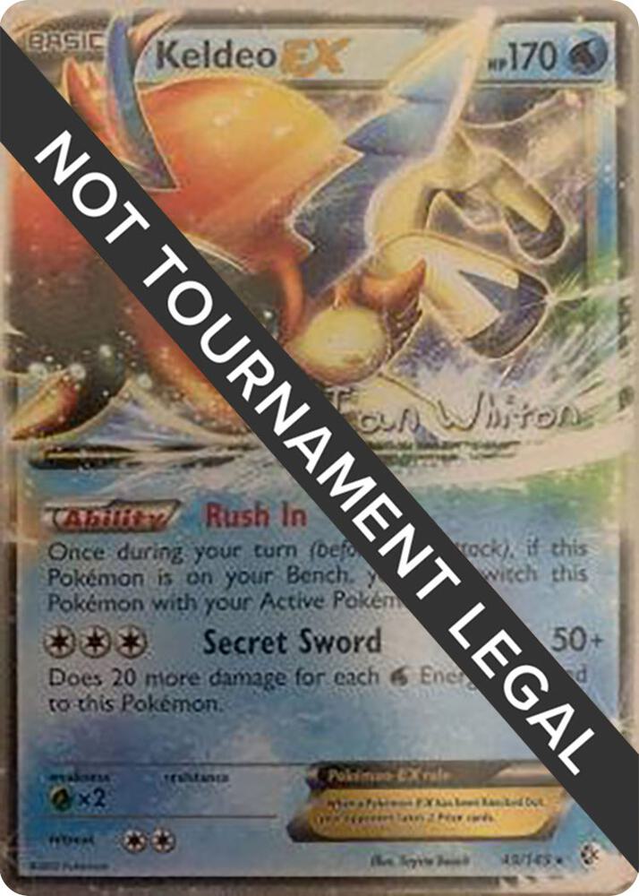 Keldeo EX - 2013 (Ian Whiton) 49/149 card from World Championship Decks