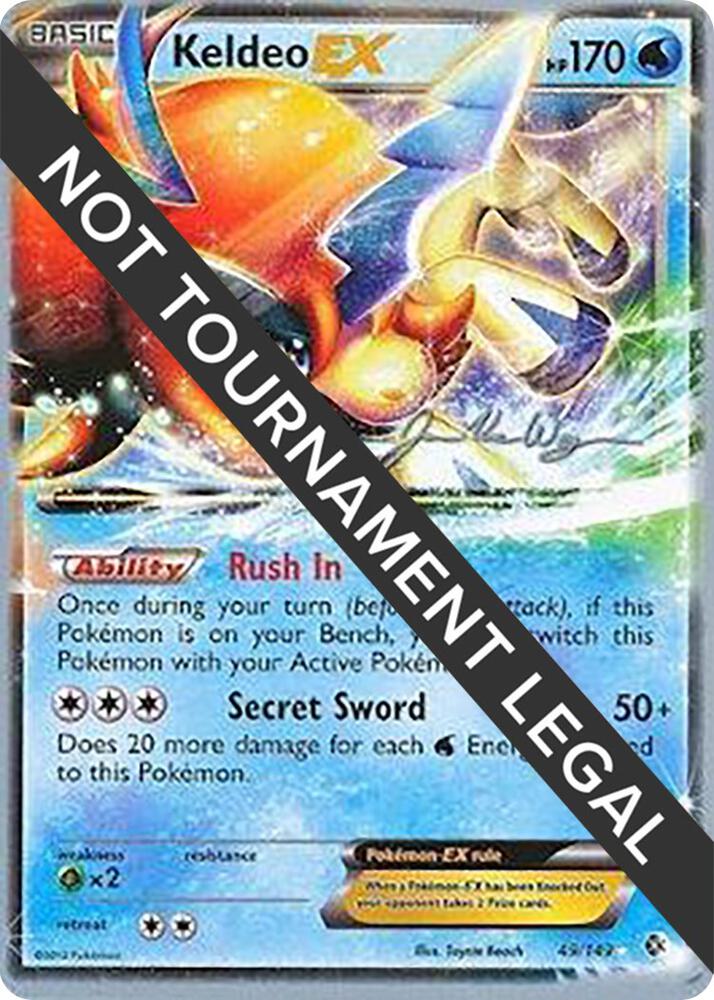 Keldeo EX - 2015 (Jacob Van Wagner) 49/149 card from World Championship Decks