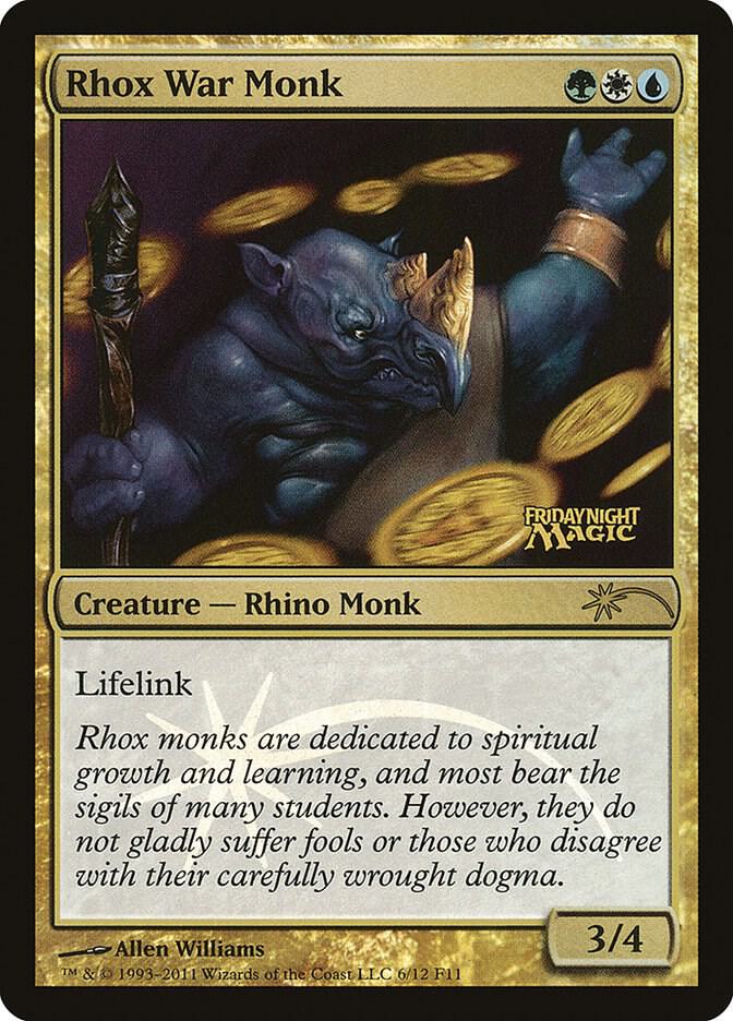 Rhox War Monk 6 card from FNM Promos