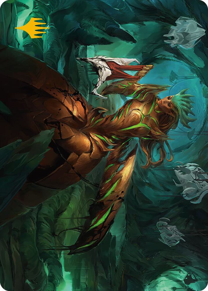 Glissa Sunslayer Art Card (Gold-Stamped Signature) 47 card from Art Series: Phyrexia: All Will Be One