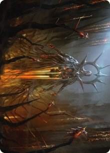 Solphim, Mayhem Dominus Art Card 35 card from Art Series: Phyrexia: All Will Be One