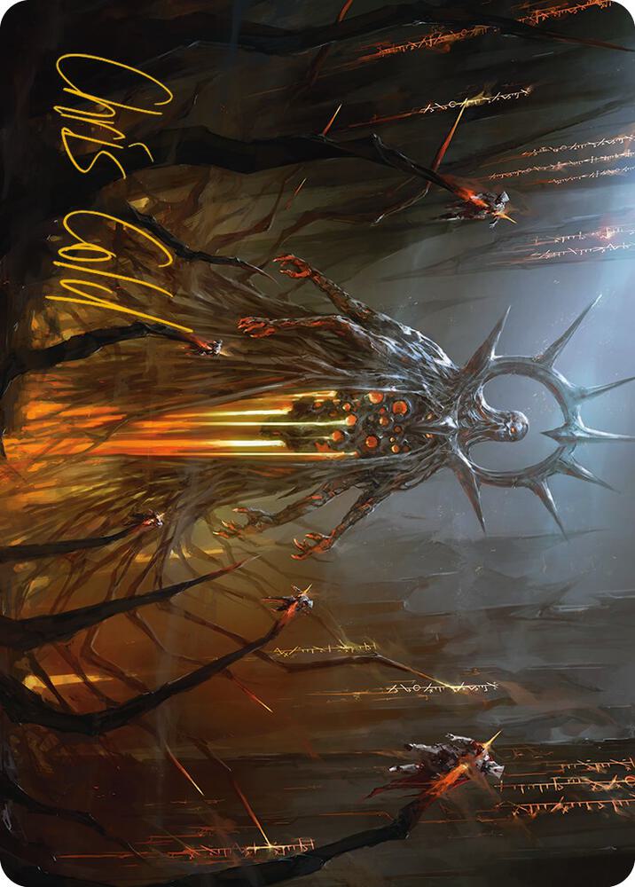 Solphim, Mayhem Dominus Art Card (Gold-Stamped Signature) 35 card from Art Series: Phyrexia: All Will Be One
