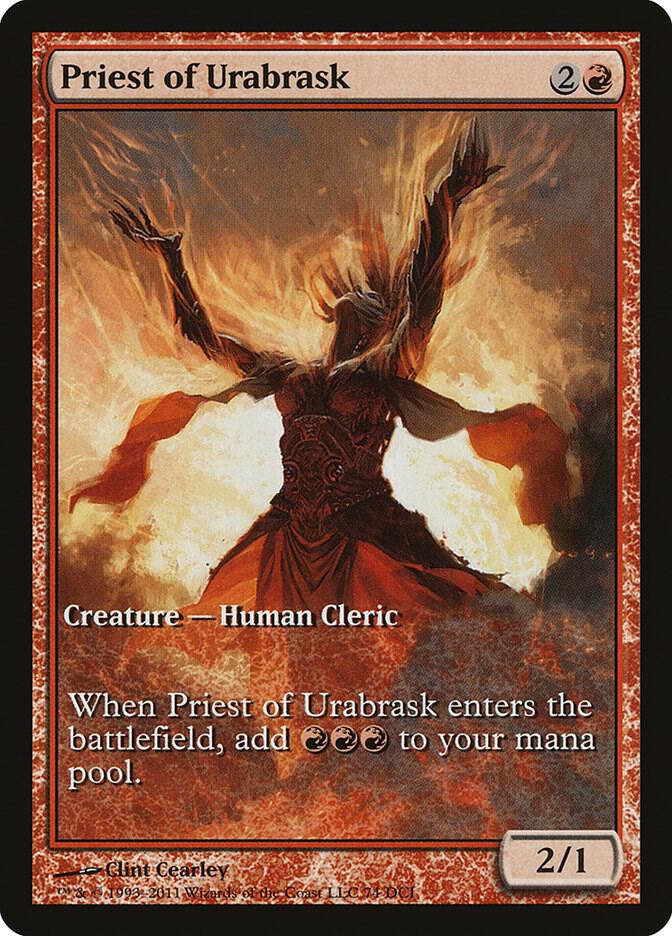Priest of Urabrask 74 card from Game Day & Store Championship Promos