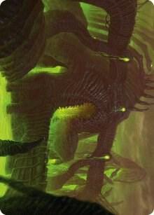 The Dross Pits Art Card 58 card from Art Series: Phyrexia: All Will Be One