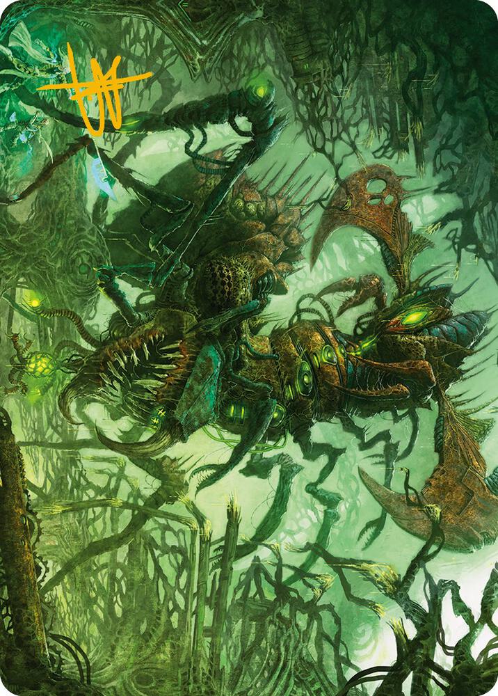 Skyscythe Engulfer Art Card (Gold-Stamped Signature) 42 card from Art Series: Phyrexia: All Will Be One