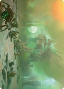 Green Sun's Twilight Art Card 39 card from Art Series: Phyrexia: All Will Be One