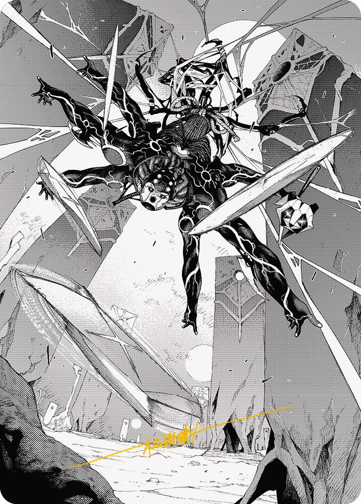 Kaito, Dancing Shadow Art Card (78/81) (Gold-Stamped Signature) card from Art Series: Phyrexia: All Will Be One