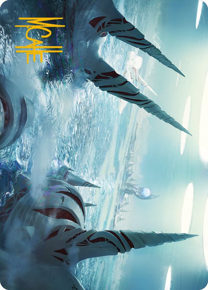 Seachrome Coast Art Card (Gold-Stamped Signature) 61 card from Art Series: Phyrexia: All Will Be One