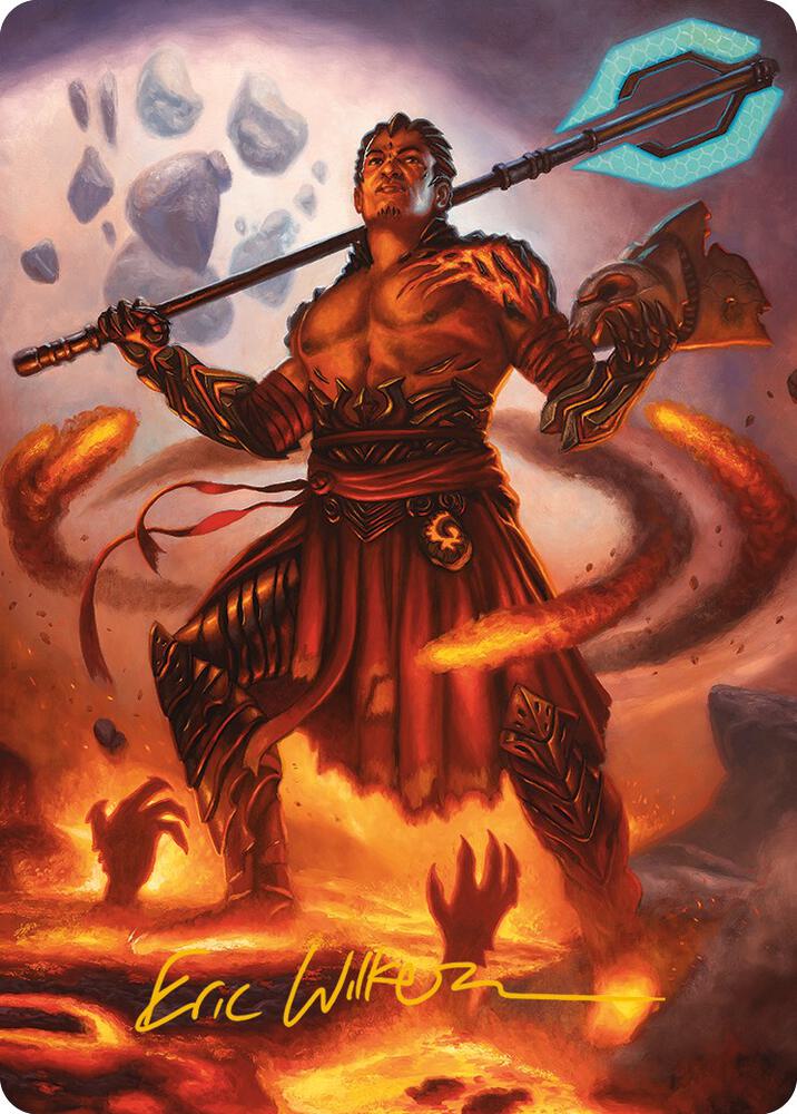 Koth, Fire of Resistance Art Card (Gold-Stamped Signature) 31 card from Art Series: Phyrexia: All Will Be One