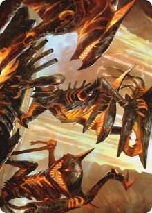 Gleeful Demolition Art Card 28 card from Art Series: Phyrexia: All Will Be One