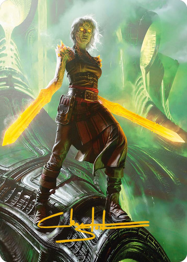 Nahiri, the Unforgiving Art Card (51/81) (Gold-Stamped Signature) card from Art Series: Phyrexia: All Will Be One