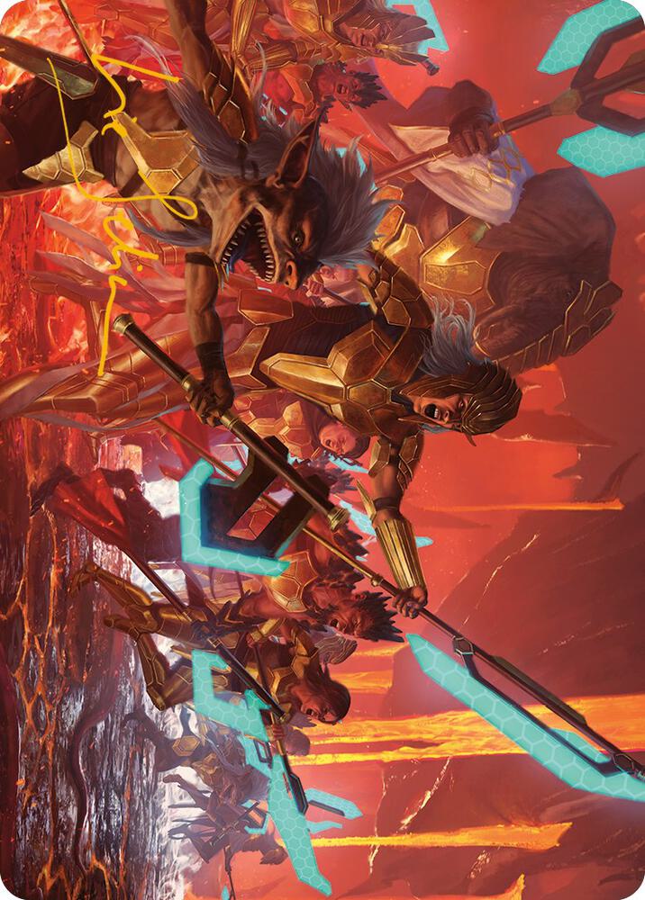 Roar of Resistance Art Card (Gold-Stamped Signature) 34 card from Art Series: Phyrexia: All Will Be One