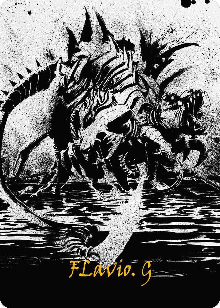 Karumonix, the Rat King Art Card (Gold-Stamped Signature) 70 card from Art Series: Phyrexia: All Will Be One