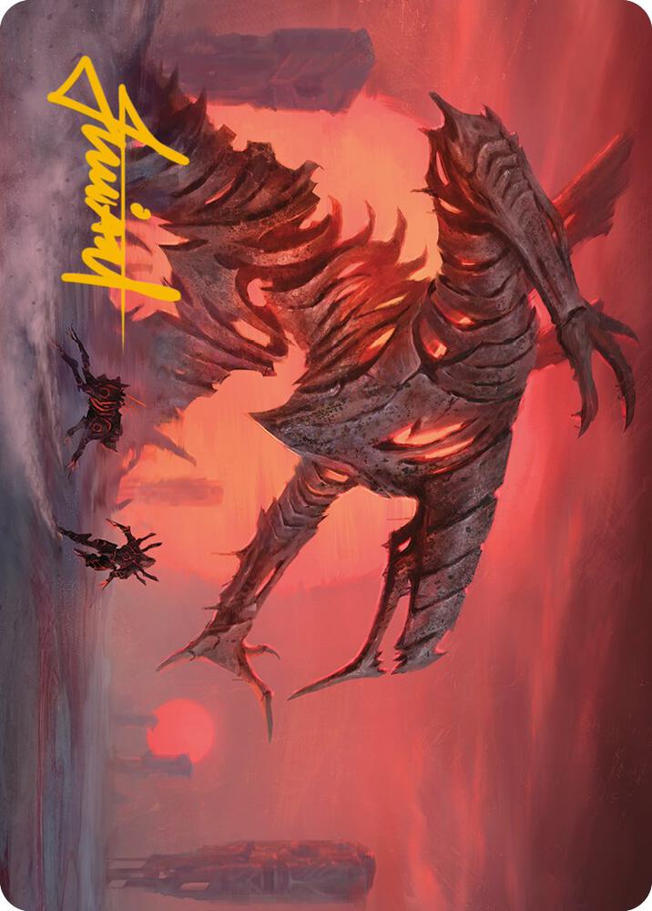 Red Sun's Twilight Art Card (Gold-Stamped Signature) 33 card from Art Series: Phyrexia: All Will Be One