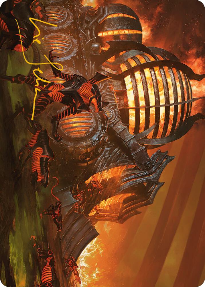 Urabrask's Forge Art Card (Gold-Stamped Signature) 37 card from Art Series: Phyrexia: All Will Be One