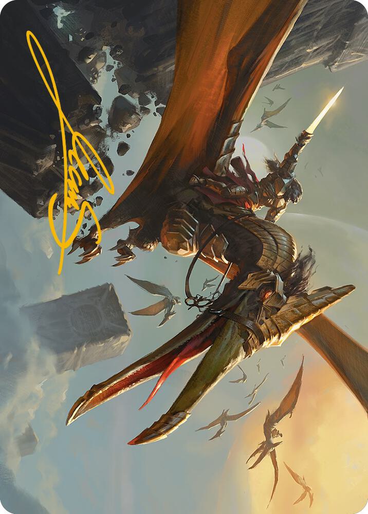 Skyhunter Strike Force Art Card (Gold-Stamped Signature) 9 card from Art Series: Phyrexia: All Will Be One