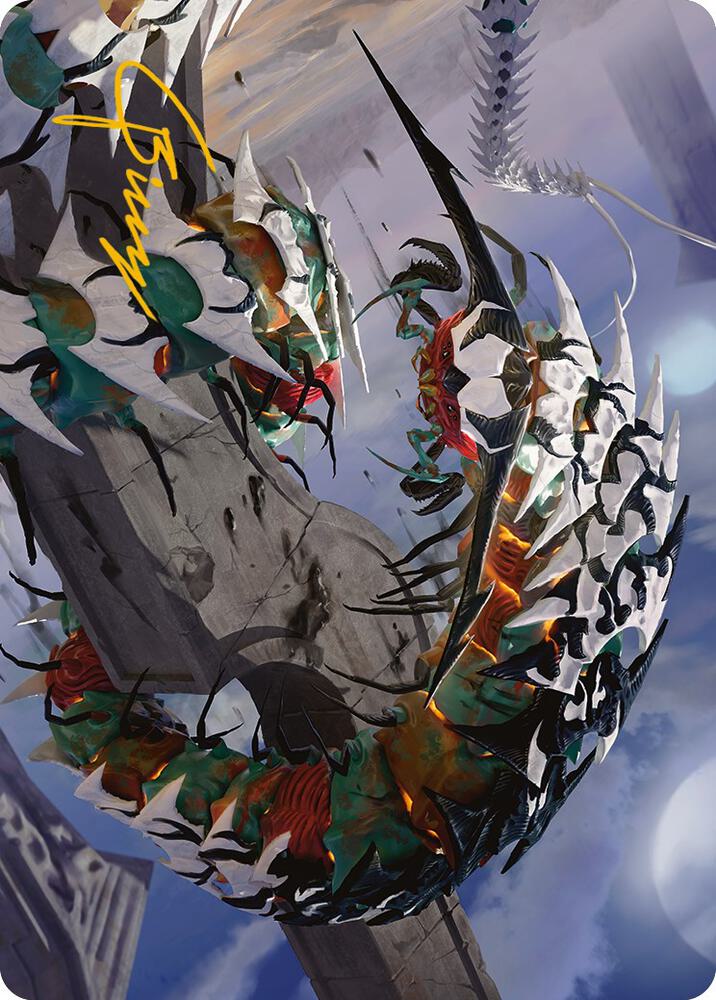 Atraxa's Skitterfang Art Card (Gold-Stamped Signature) 55 card from Art Series: Phyrexia: All Will Be One