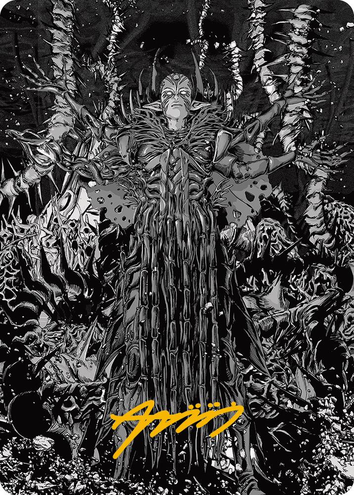 Nissa, Ascended Animist Art Card (Gold-Stamped Signature) 74 card from Art Series: Phyrexia: All Will Be One