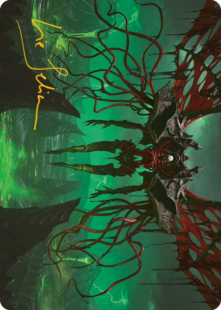 Archfiend of the Dross Art Card (Gold-Stamped Signature) 18 card from Art Series: Phyrexia: All Will Be One