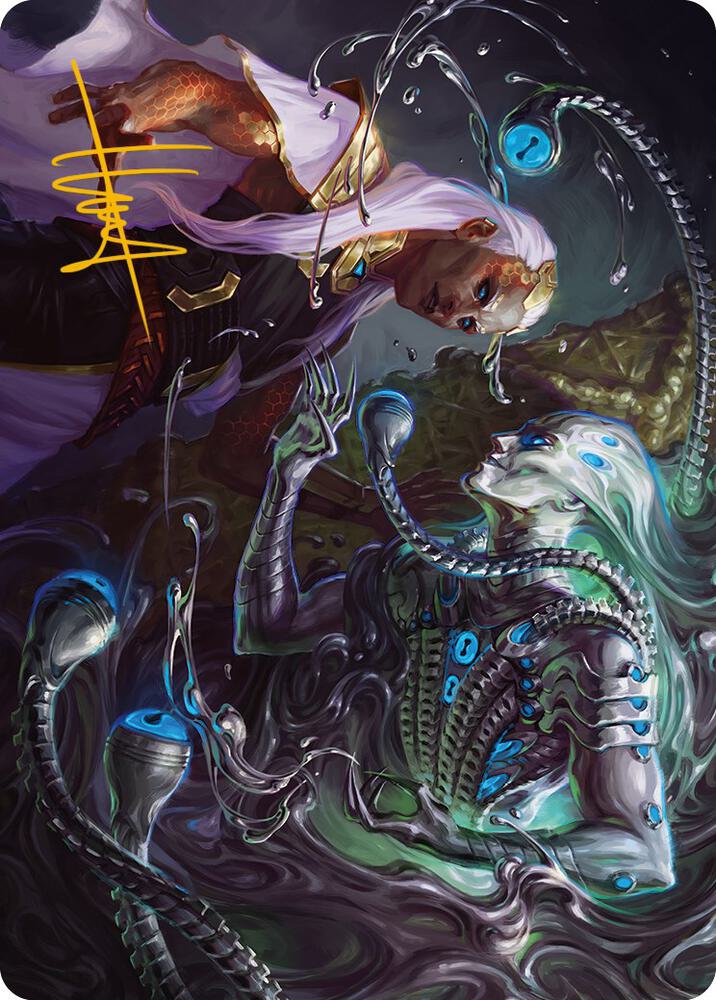Mirage Mockery Art Card (Gold-Stamped Signature) 17 card from Art Series: Phyrexia: All Will Be One
