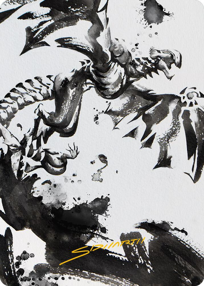 Quicksilver Fisher Art Card (Gold-Stamped Signature) 68 card from Art Series: Phyrexia: All Will Be One