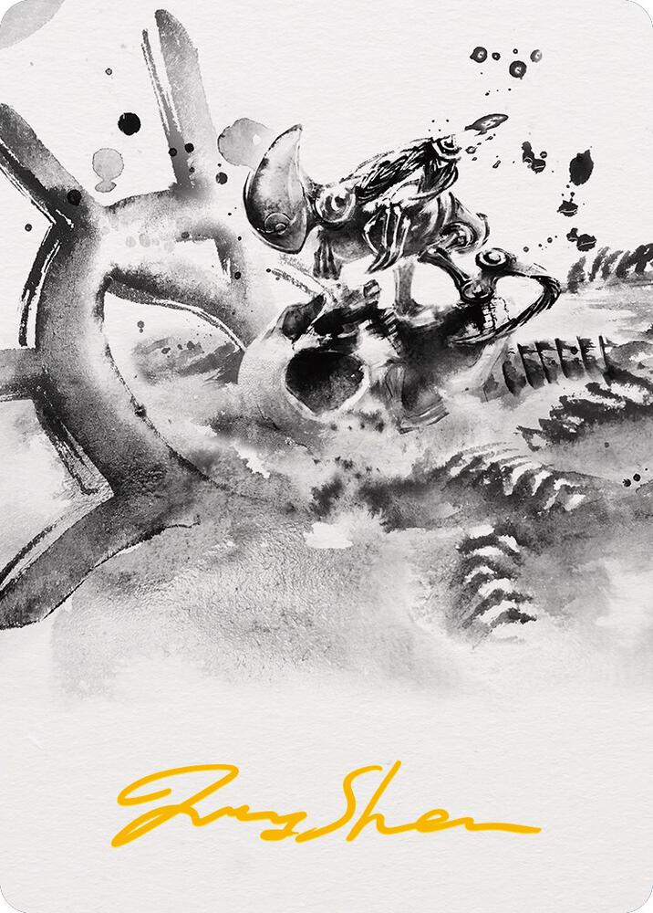 Myr Convert Art Card (Gold-Stamped Signature) 81 card from Art Series: Phyrexia: All Will Be One