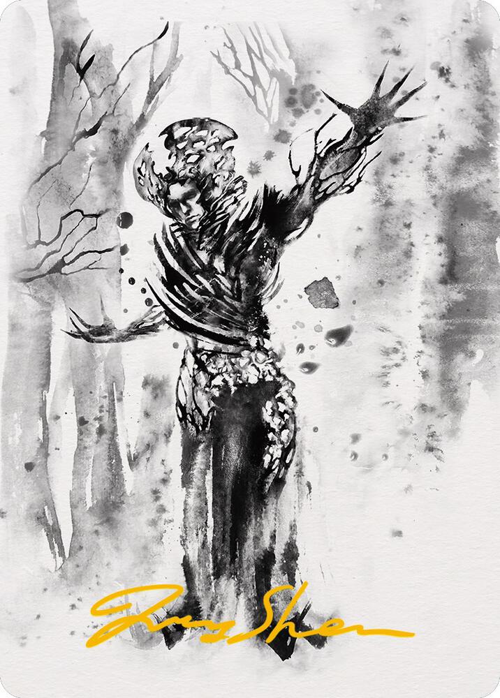 Rustvine Cultivator Art Card (Gold-Stamped Signature) 75 card from Art Series: Phyrexia: All Will Be One