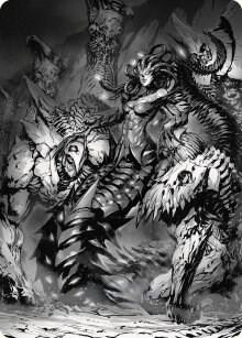 Vraska, Betrayal's Sting Art Card 72 card from Art Series: Phyrexia: All Will Be One
