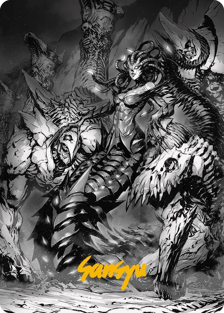 Vraska, Betrayal's Sting Art Card (Gold-Stamped Signature) 72 card from Art Series: Phyrexia: All Will Be One