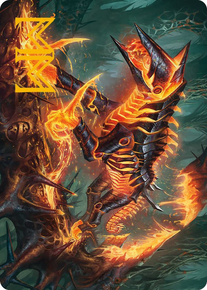 Kuldotha Cackler Art Card (Gold-Stamped Signature) 32 card from Art Series: Phyrexia: All Will Be One