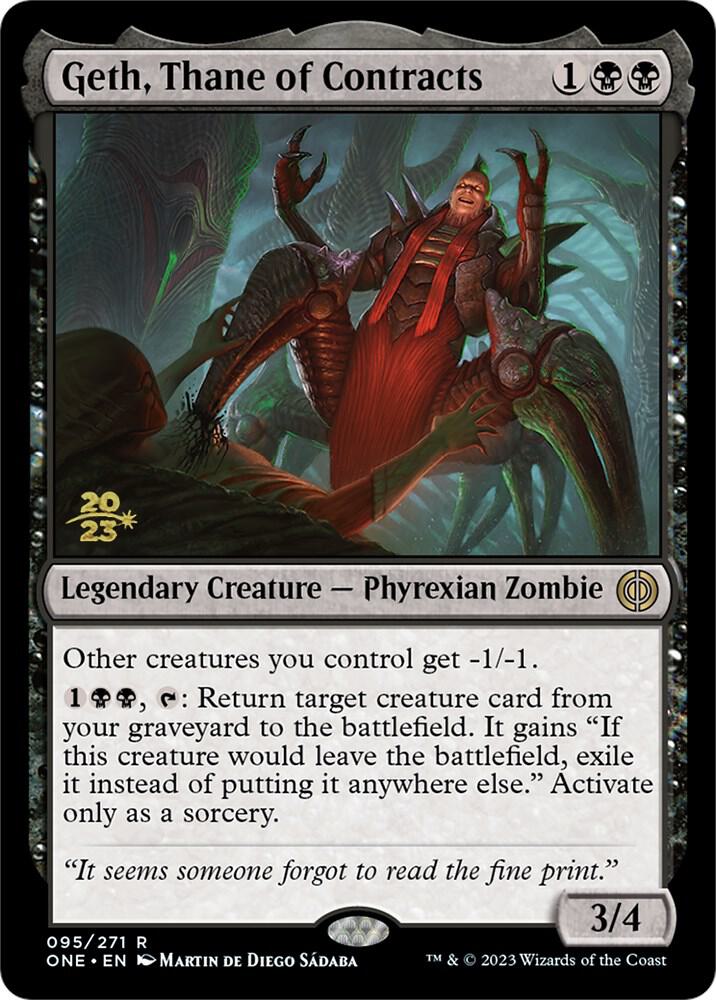 Geth, Thane of Contracts 95 card from Prerelease Cards