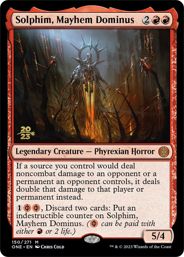 Solphim, Mayhem Dominus 150 card from Prerelease Cards