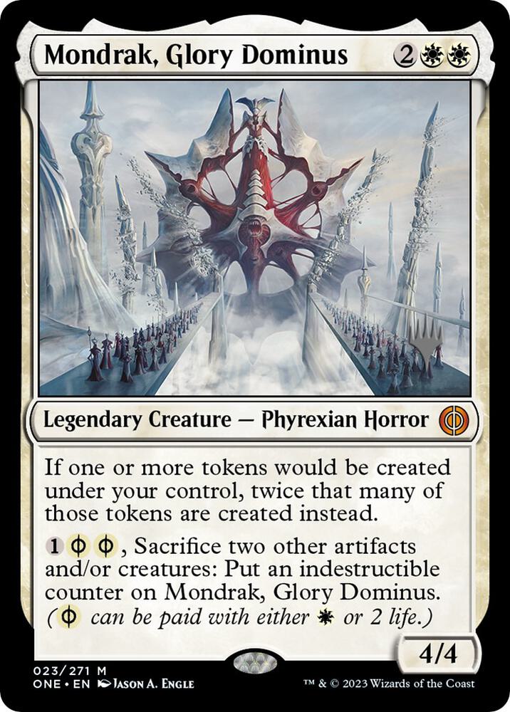 Mondrak, Glory Dominus 23 card from Promo Pack: Phyrexia: All Will Be One