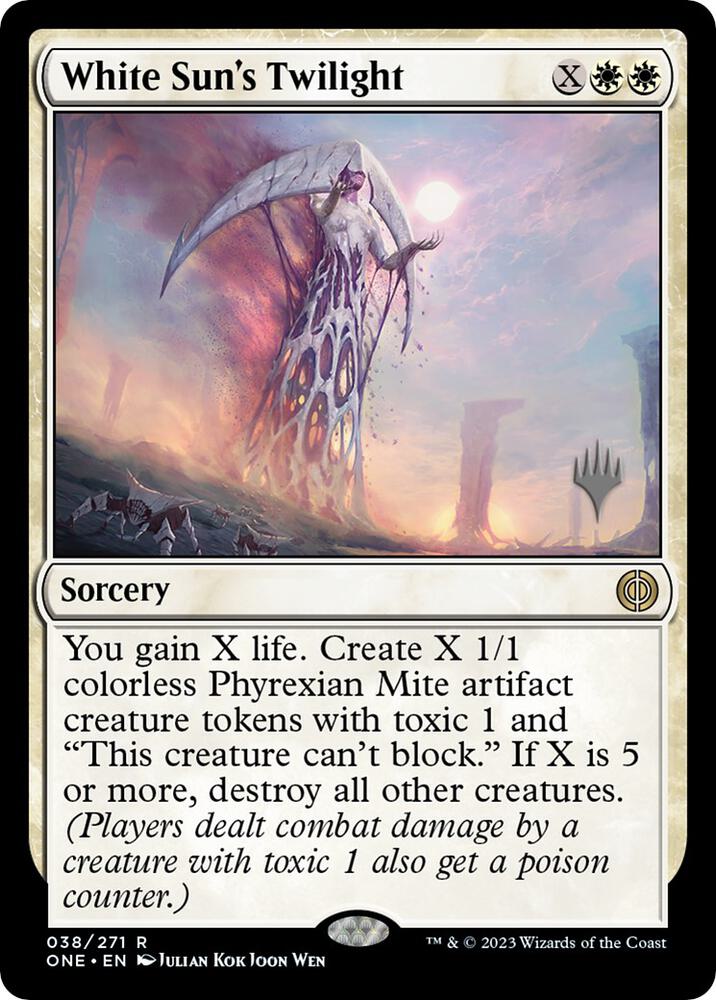 White Sun's Twilight 38 card from Promo Pack: Phyrexia: All Will Be One